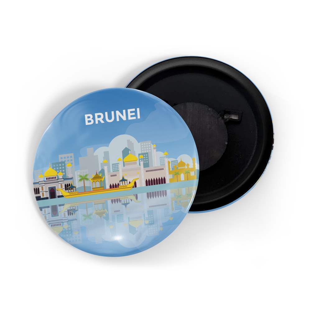 dhcrafts Fridge Magnet Blue Color Places Brunei Asia Glossy Finish Design Pack of 1